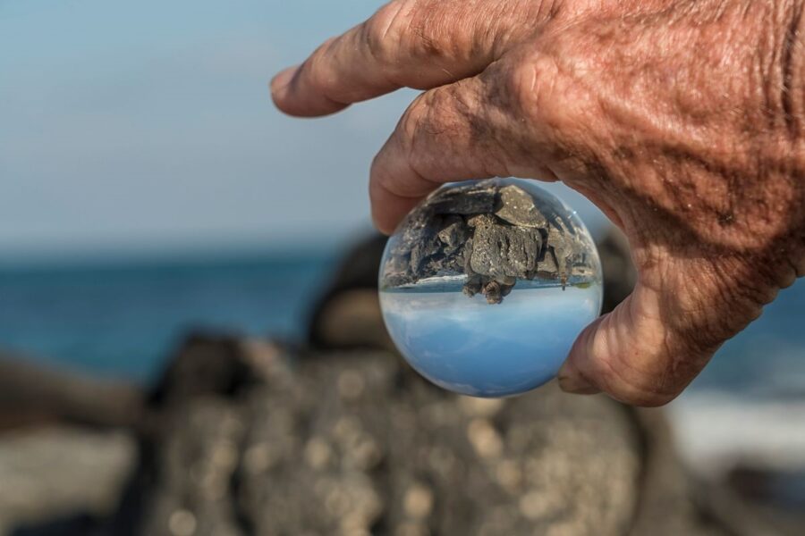 crystal ball contemplating future of neighbourhood